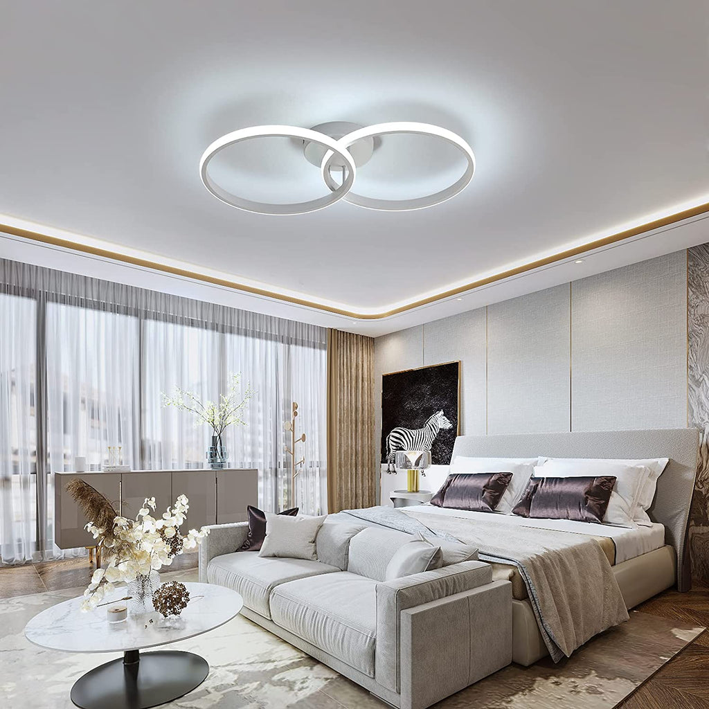 Ceiling Light - White Aluminium Frame, White Light