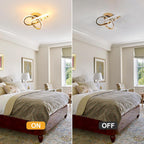 Ceiling Light - Gold Aluminium Frame, Warm Light