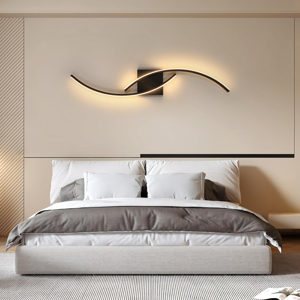 Wall Light - Black Aluminium Frame, Warm Light