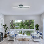 Ceiling Light - Black Aluminium Frame, White Light