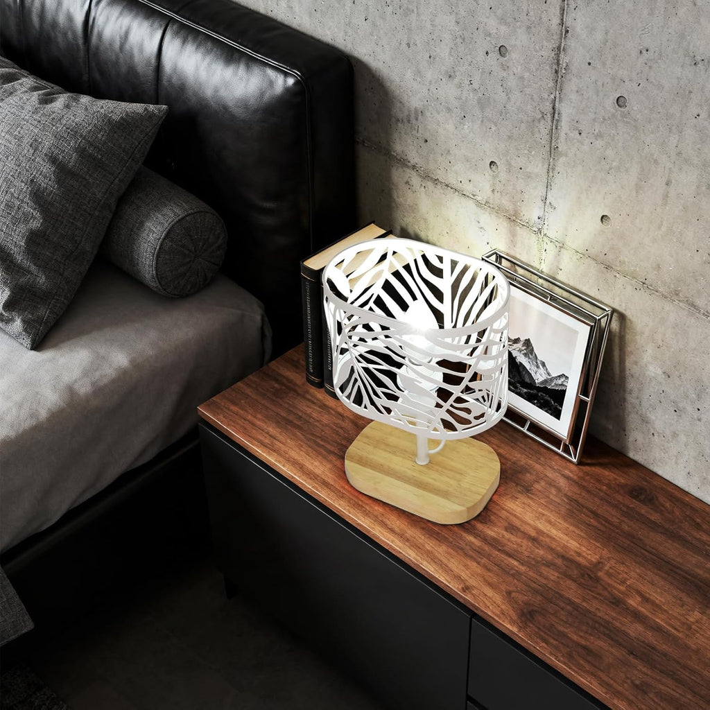 Table Lamps - White Metal Frame