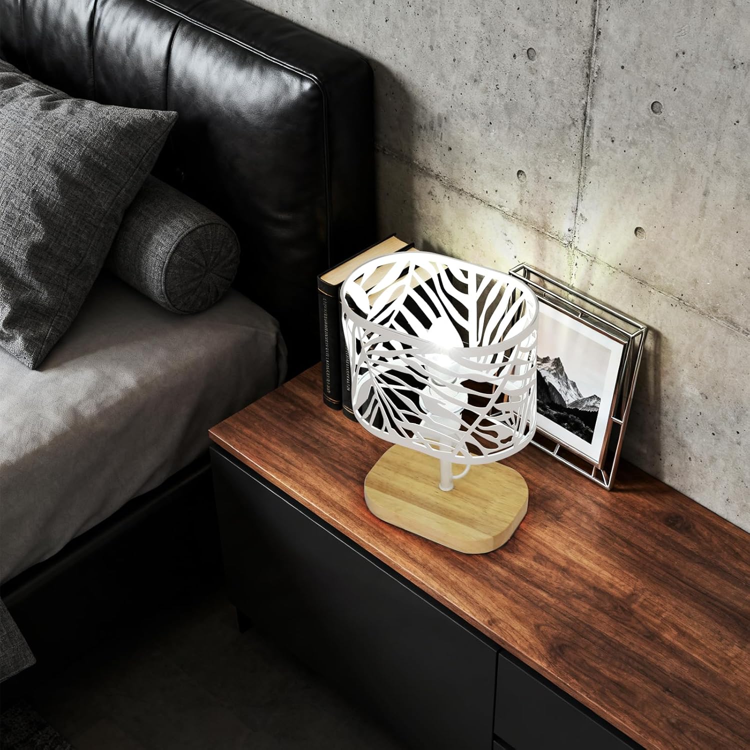 Table Lamps - White Metal Frame