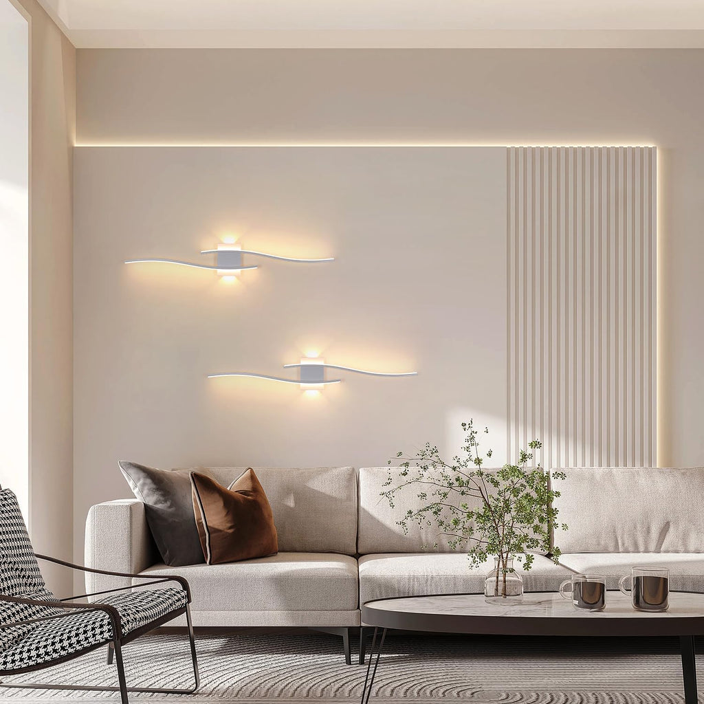 Wall Light - White Aluminium Frame, Warm Light