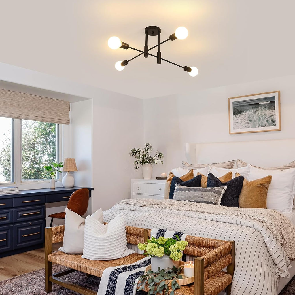 Ceiling Light - Black Metal Frame