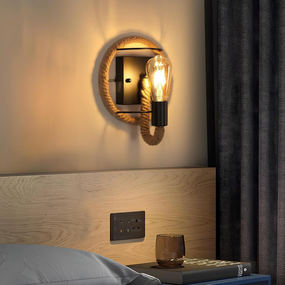 Wall Light - Black Metal Frame