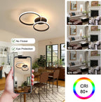 Ceiling Light - Black Acrylic Frame, Tunable and Dimmable