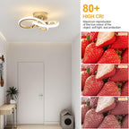 Ceiling Light - Gold Aluminium Frame, Natural Light