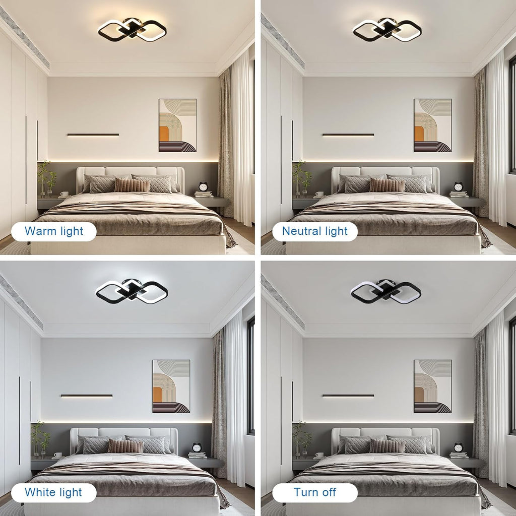 Ceiling Light - Black Acrylic Frame, Tunable and Dimmable