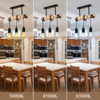 Chandeliers - Wood Metal Frame