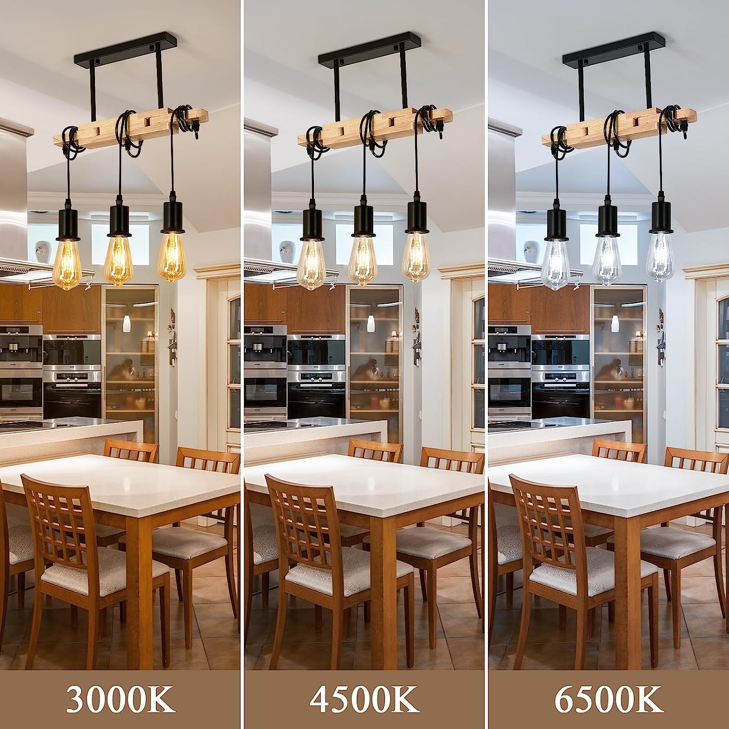 Chandeliers - Wood Metal Frame
