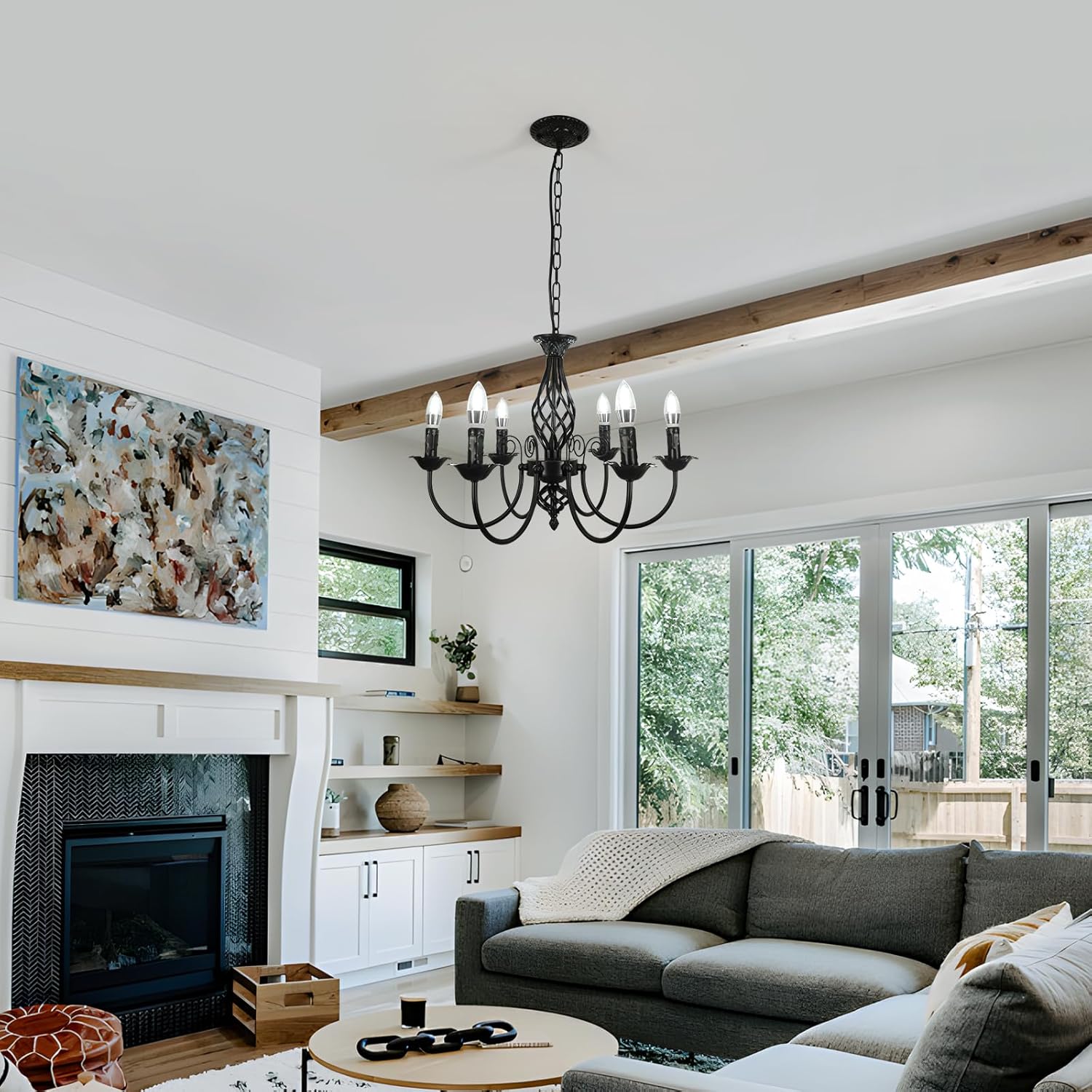 Chandeliers - Black Metal Frame