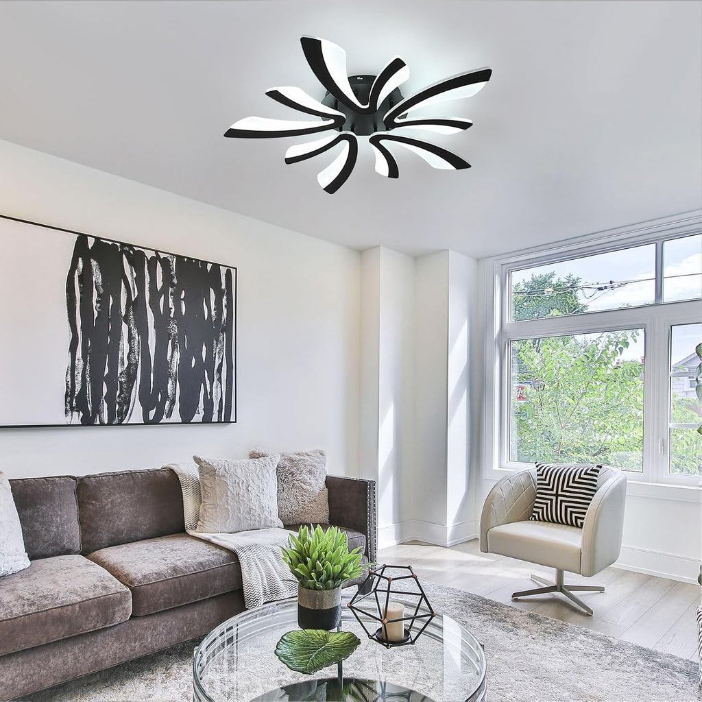 Ceiling Light - Black Acrylic Frame, Tunable and Dimmable