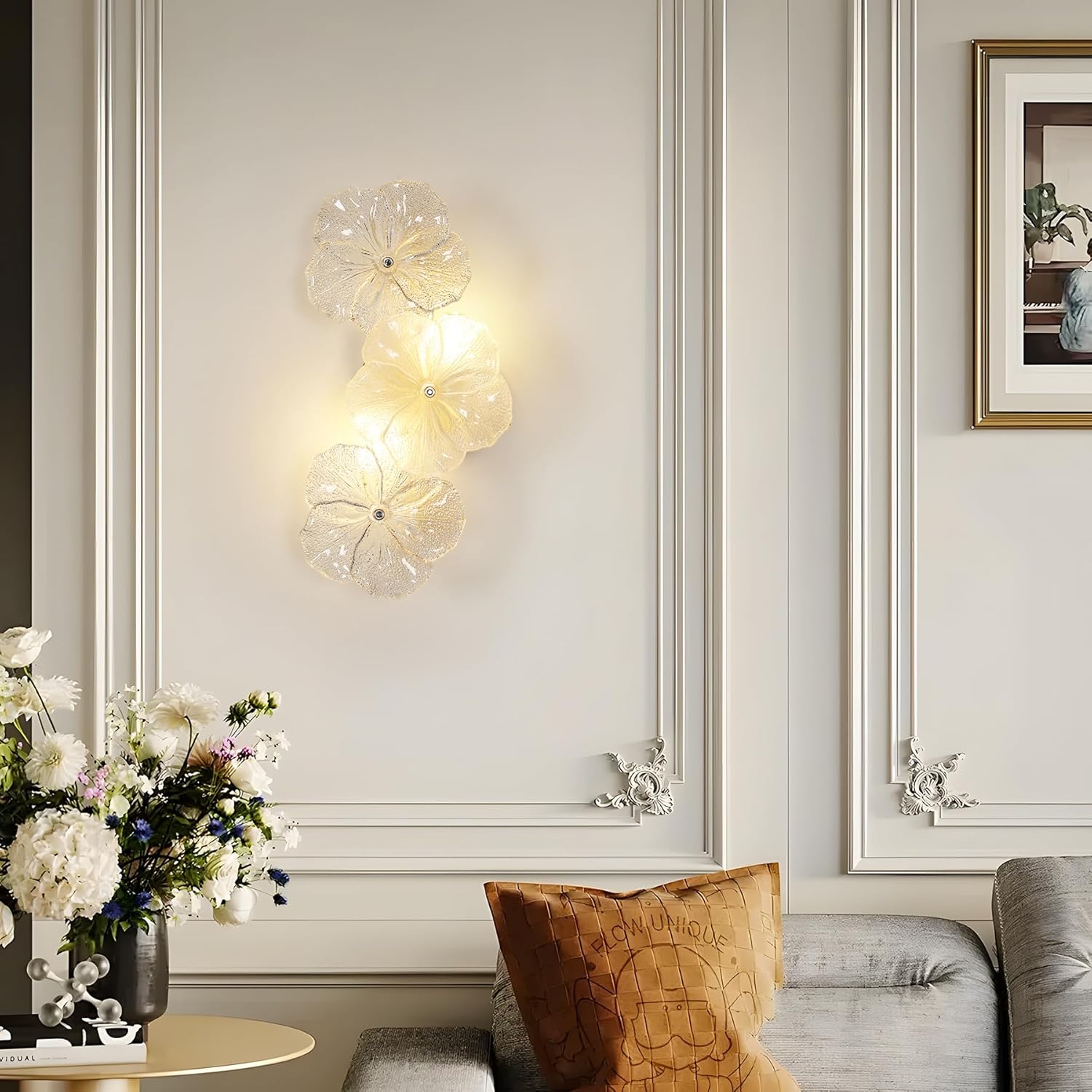 Wall Light - Gold Glass Frame, Tunable