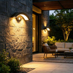 Wall Light - U-Shaped, Black Metal Frame, Warm Light