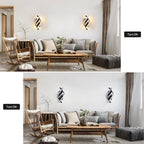 Wall Light - Black Aluminium Frame, Warm Light