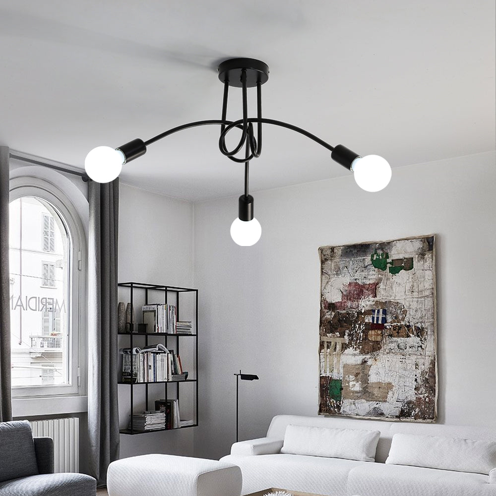 Ceiling Light - Black Metal Frame