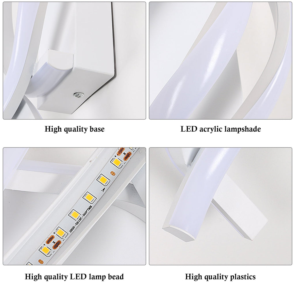 Wall Light - White Aluminium Frame, Warm Light