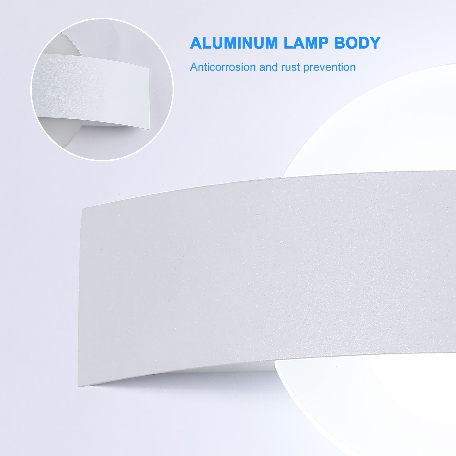 Wall Light - White Acrylic Frame, White Light