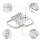 Ceiling Light - White Aluminium Frame, White Light