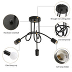 Ceiling Light - Black Metal Frame