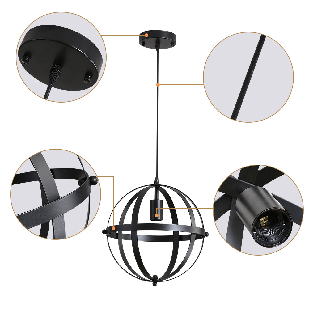 Chandeliers - Black Metal Frame