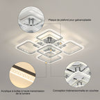 Ceiling Light - Chrome Acrylic Frame, Tunable and Dimmable