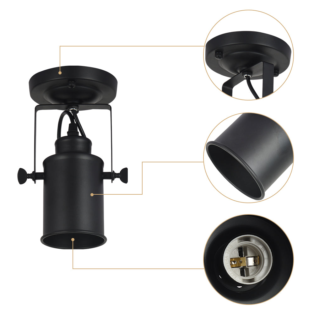 Wall Light - Black Metal Frame