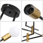 Ceiling Light - Black & Gold Metal Frame