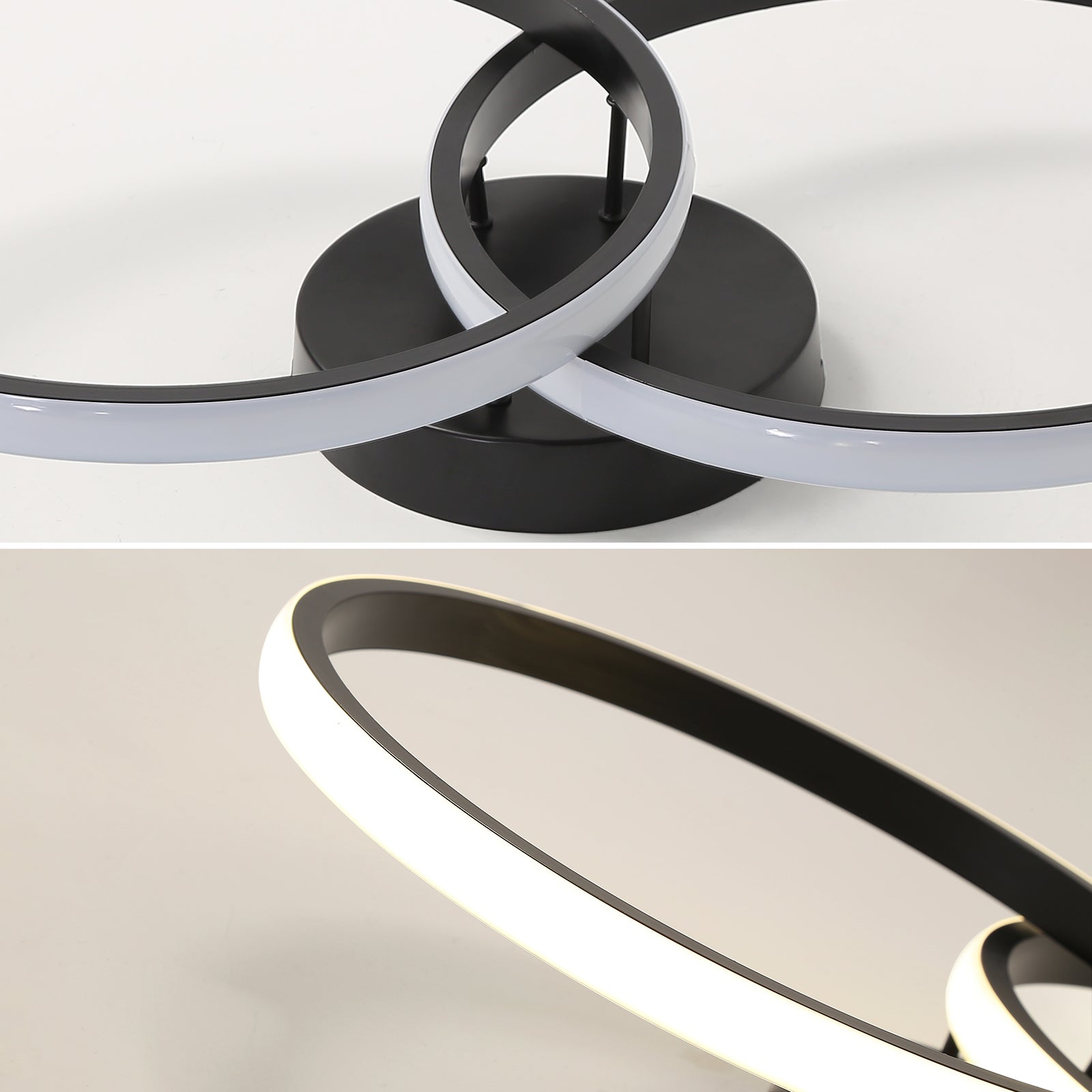 Ceiling Light - Black Aluminium Frame, Natural Light