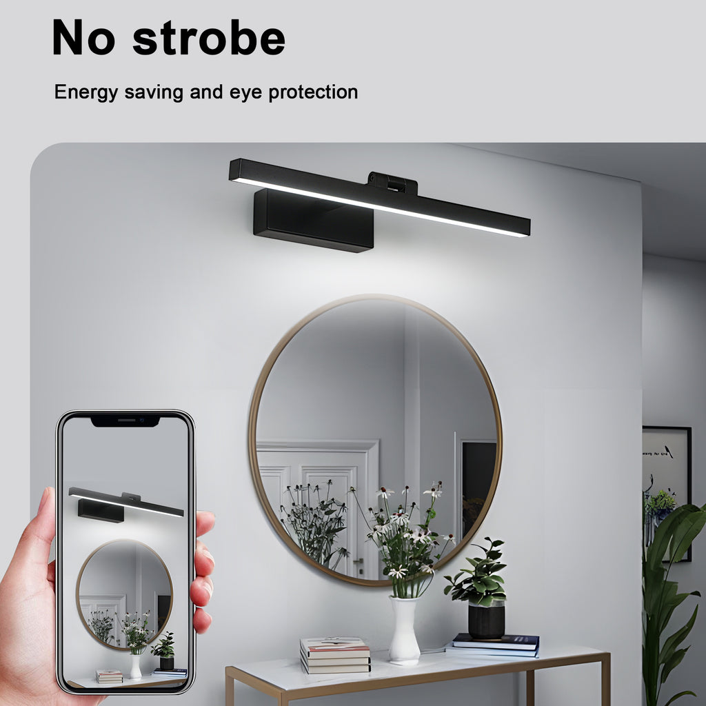 Wall Light - Black Metal Frame, White Light