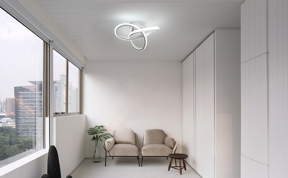 Ceiling Light - White Aluminium Frame, Tunable