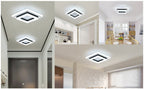 Ceiling Light - Black & White Acrylic Frame, White Light