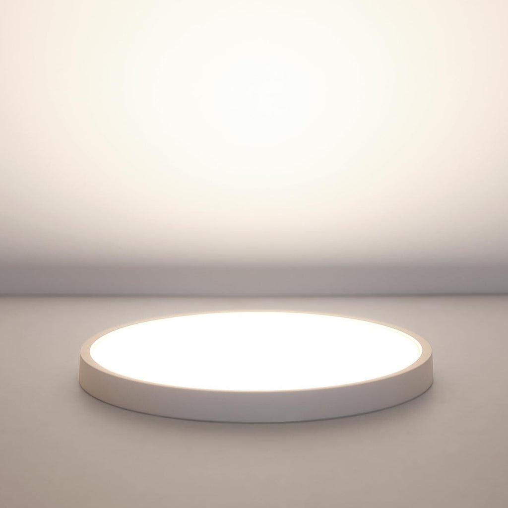 Ceiling Light - White Plastic Frame, Natural Light