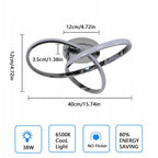 Ceiling Light - Chrome Aluminium Frame, White Light
