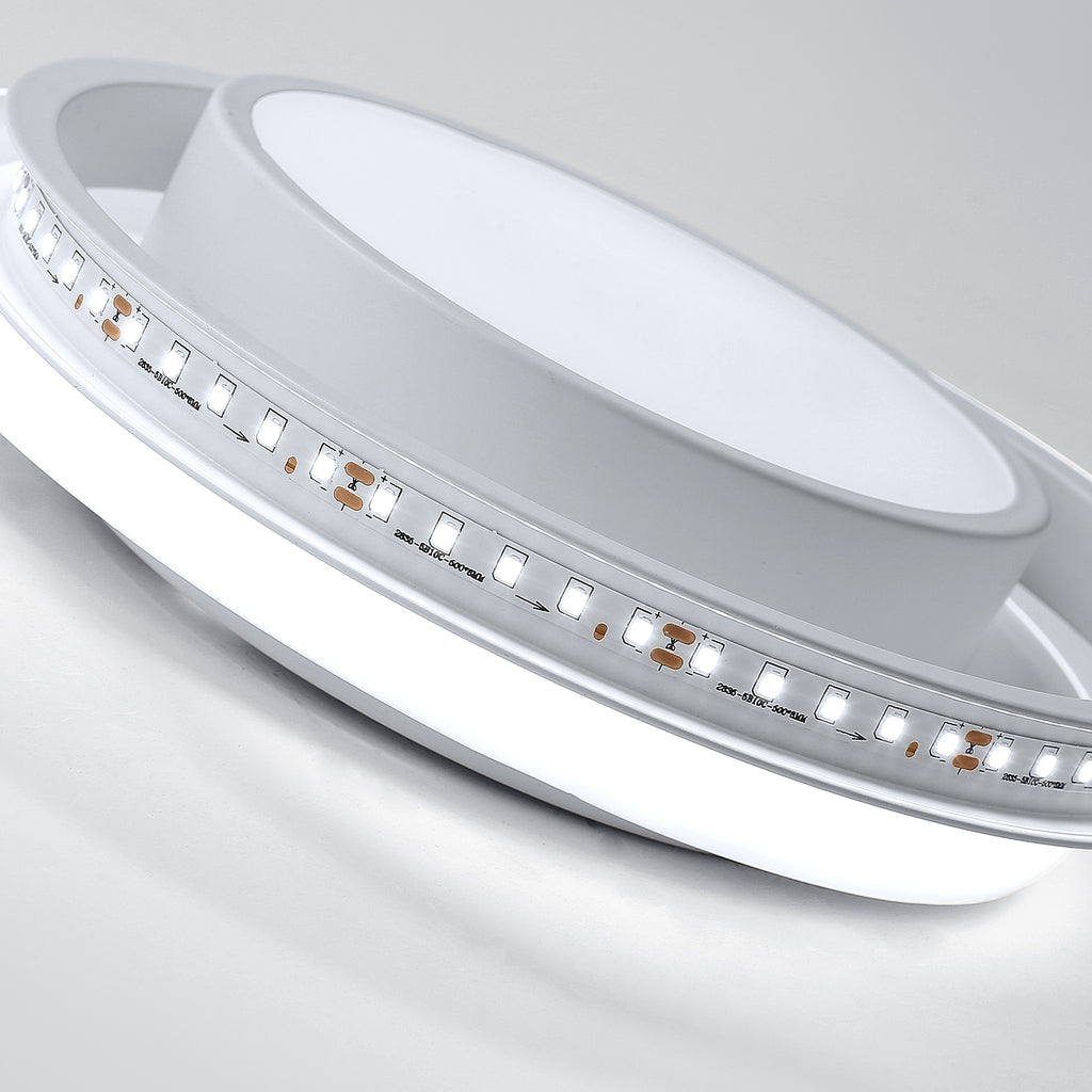 Ceiling Light - White Aluminium Frame, White Light