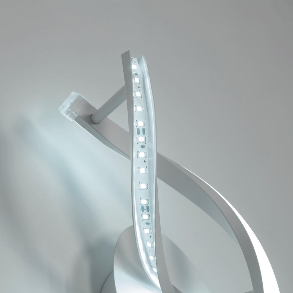 Wandleuchte – weißer Aluminiumrahmen, weißes Licht