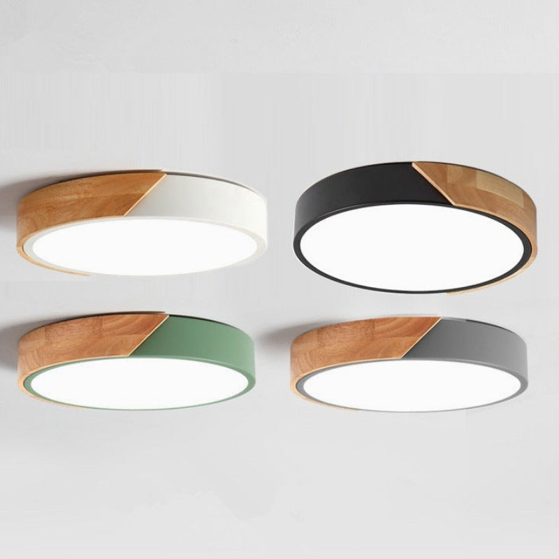 Ceiling Light - Black Metal Frame, White Light