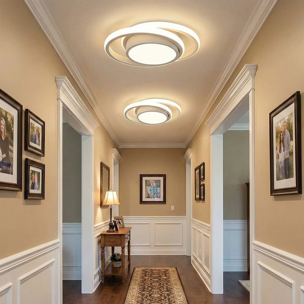 Ceiling Light - White Aluminium Frame, Natural Light