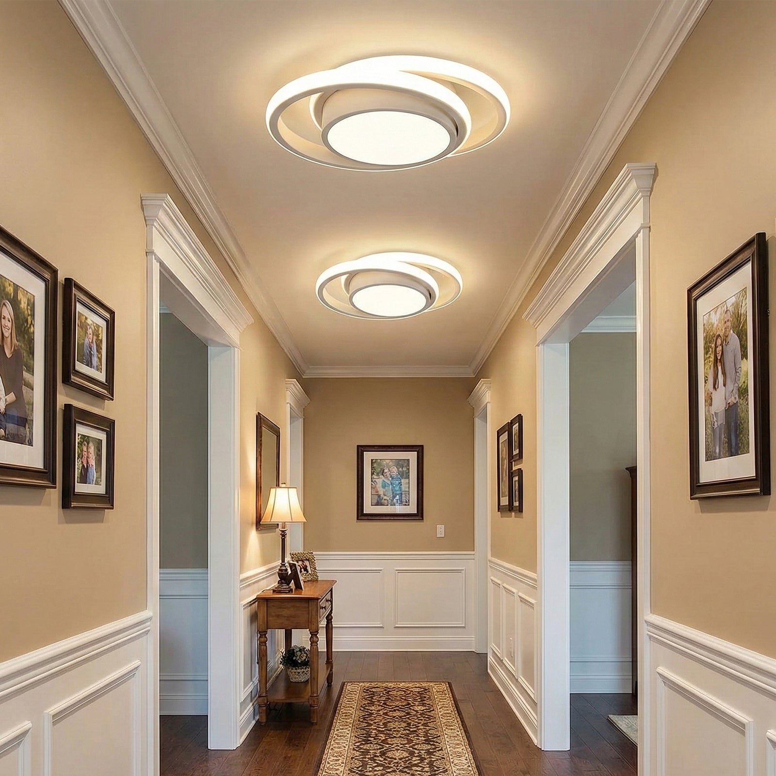 Ceiling Light - White Aluminium Frame, Natural Light