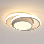 Ceiling Light - White Aluminium Frame, Warm Light
