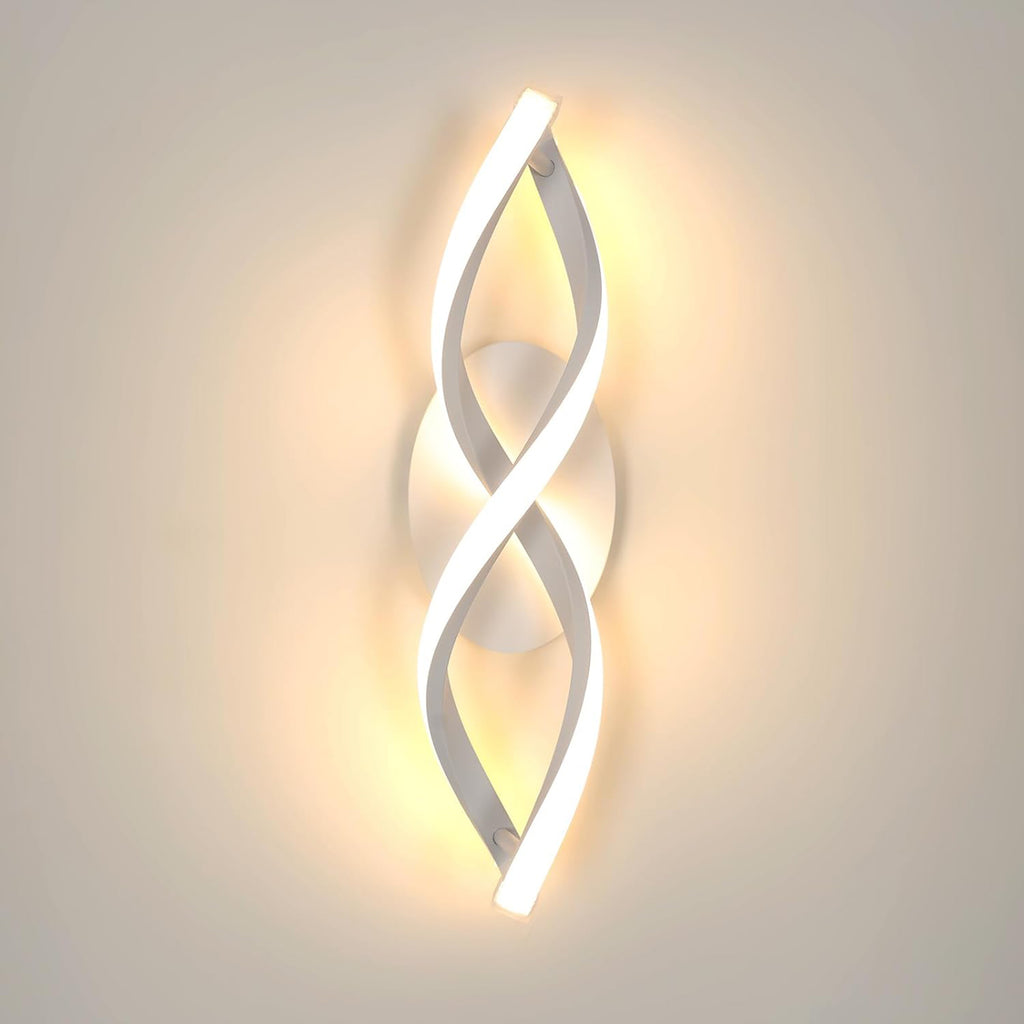 Wandleuchte - Weißer Aluminiumrahmen, warmes Licht
