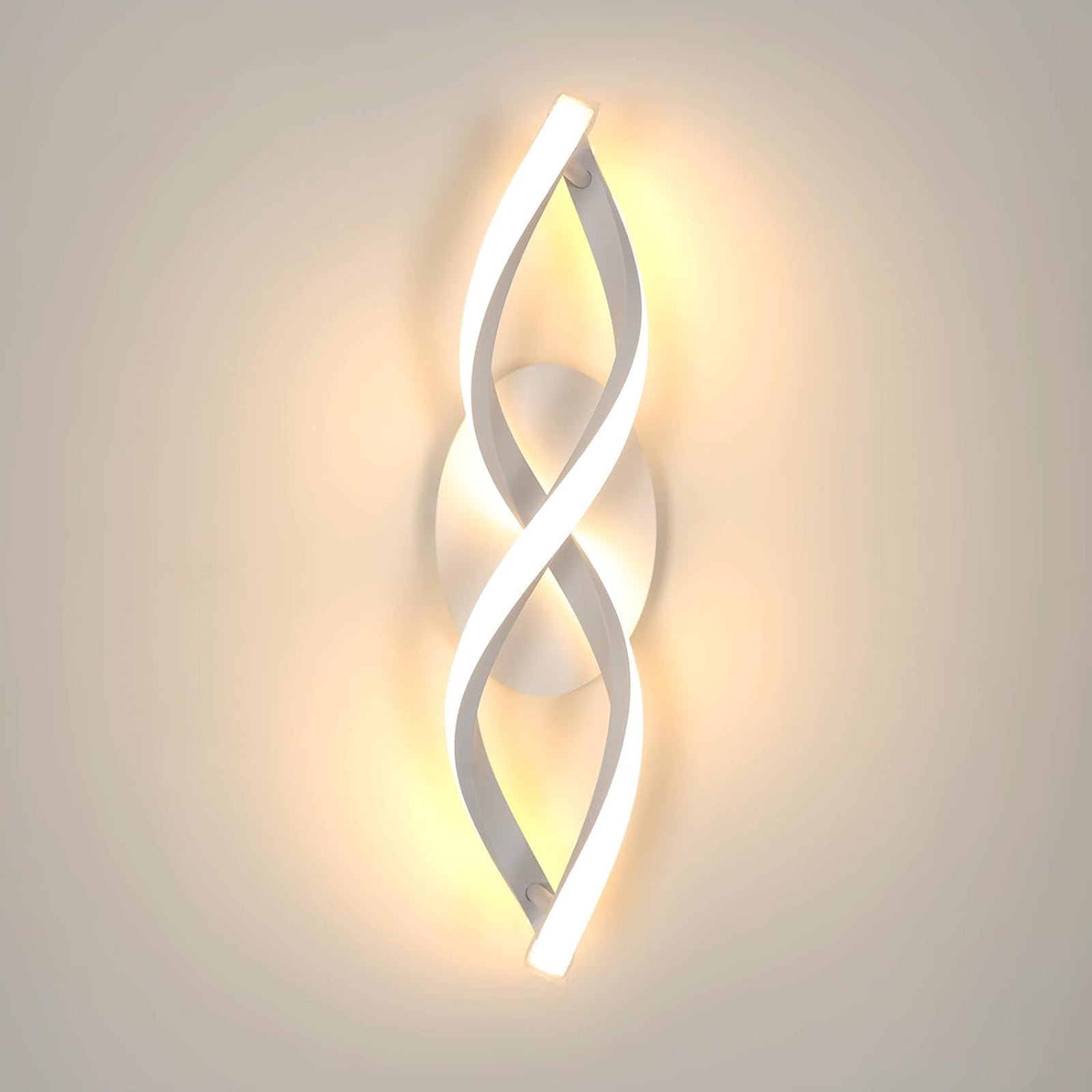 Wandleuchte - Weißer Aluminiumrahmen, warmes Licht