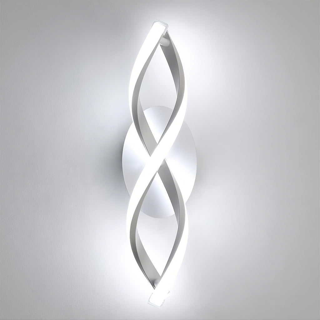 Wandleuchte – weißer Aluminiumrahmen, weißes Licht