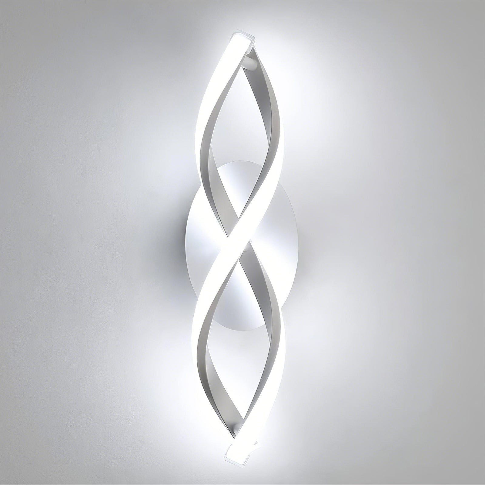 Wandleuchte – weißer Aluminiumrahmen, weißes Licht
