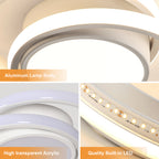 Ceiling Light - White Aluminium Frame, Natural Light