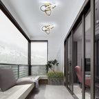 Ceiling Light - Gold Aluminium Frame, White Light