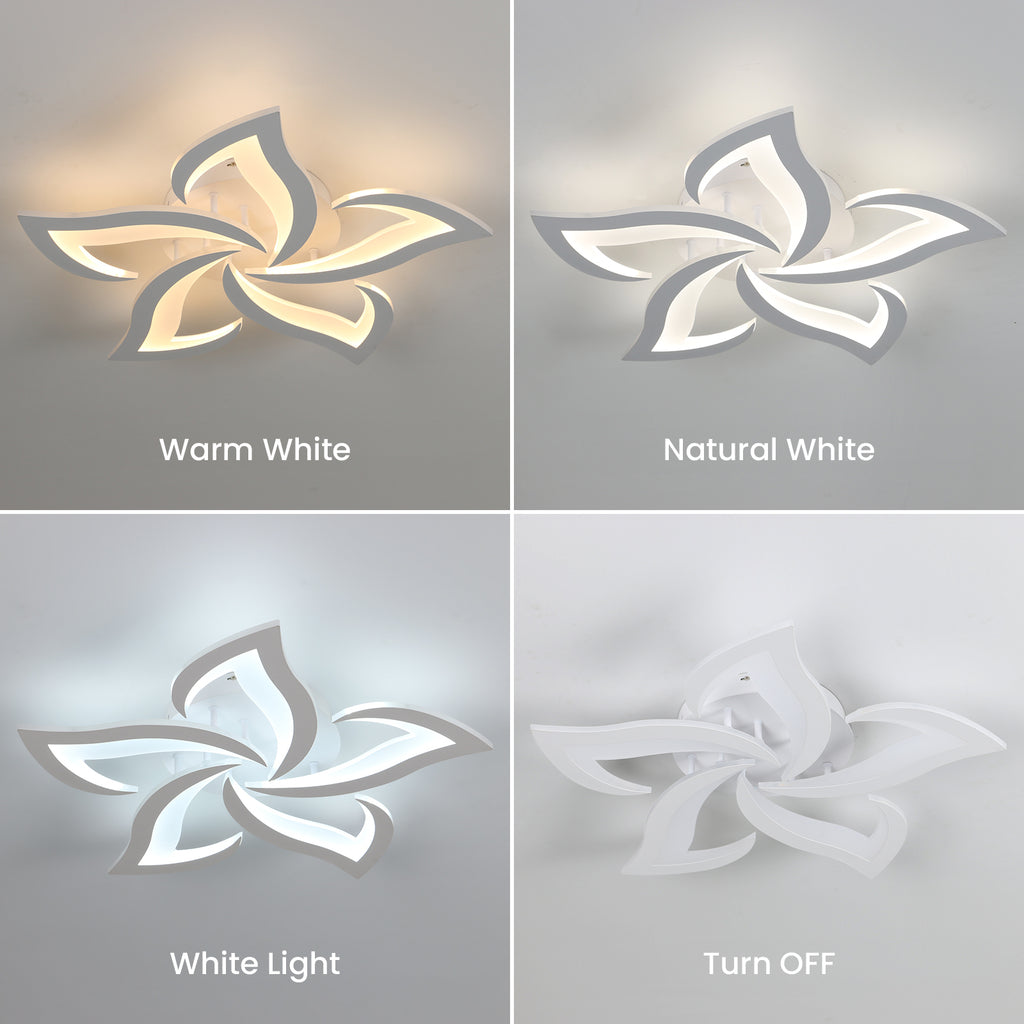 Ceiling Light - White Acrylic Frame, Tunable and Dimmable