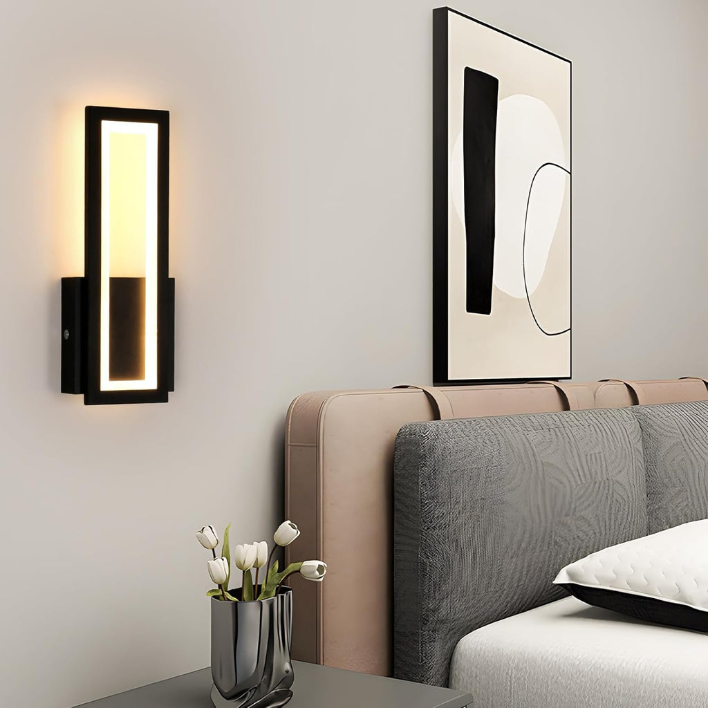 Wall Light - Black Acrylic Frame, Warm Light