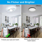 Ceiling Light - White Metal Frame, White Light