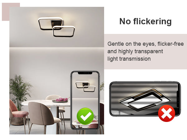 Ceiling Light - Black Aluminium Frame, Natural Light